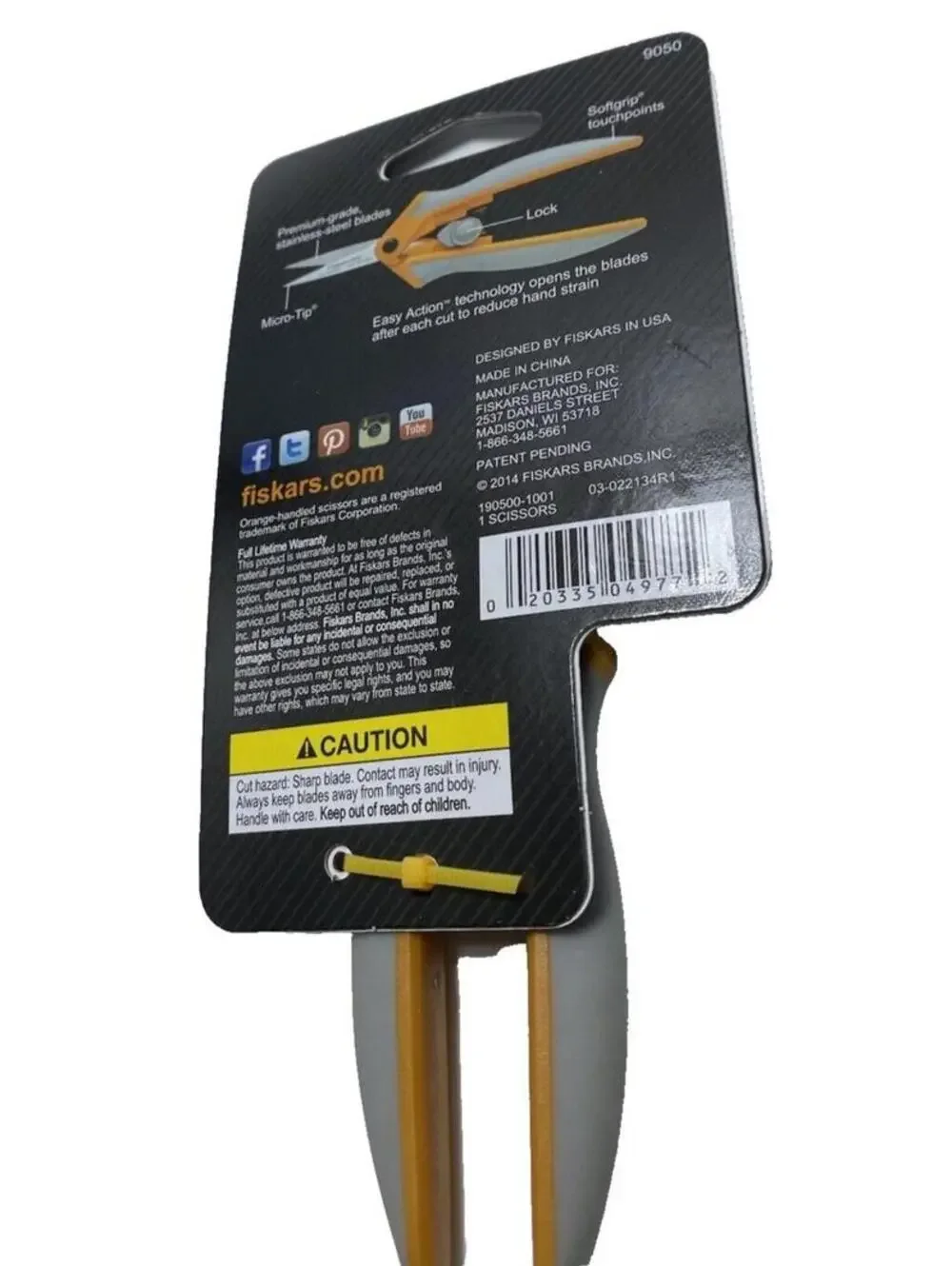 Fiskars Fabric Scissors Microtip Blade Sharp Sewing Craft New